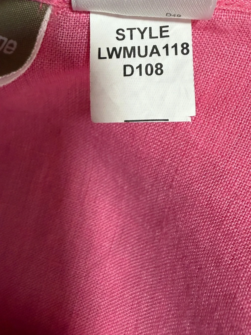 Liz Claiborne 100% Linen Pink Button Front Blouse L| Cottagecore Boho Resort